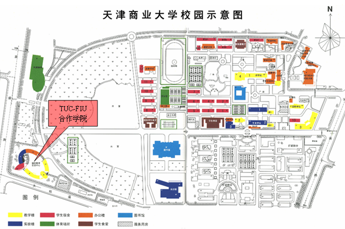 天津商业大学内部地图图片